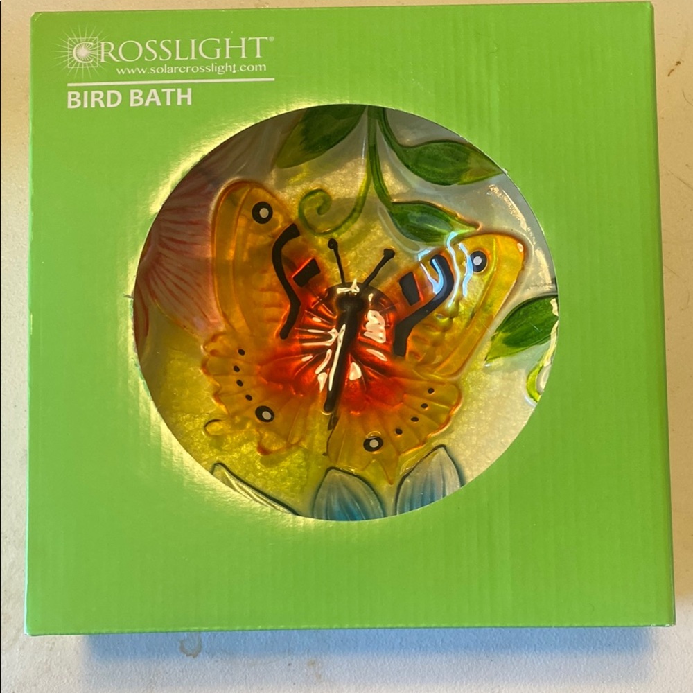 Multicolor Butterfly Bird Bath